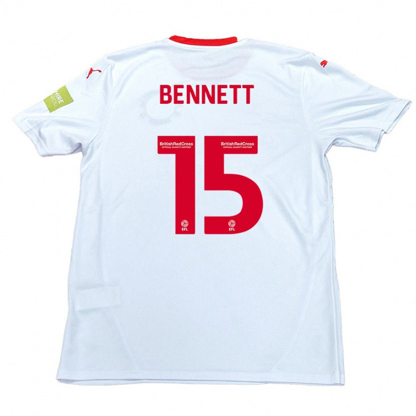 Danxen Niño Camiseta Rhys Bennett #15 Blanco 2ª Equipación 2024/25 La Camisa