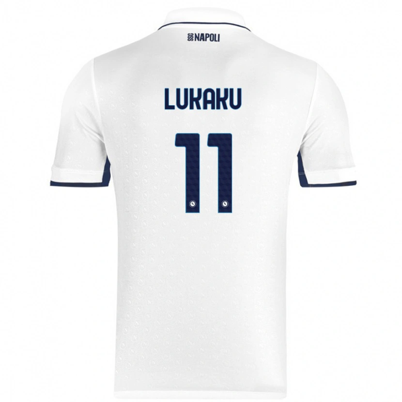 Danxen Niño Camiseta Romelu Lukaku #11 Blanco Azul Real 2ª Equipación 2024/25 La Camisa