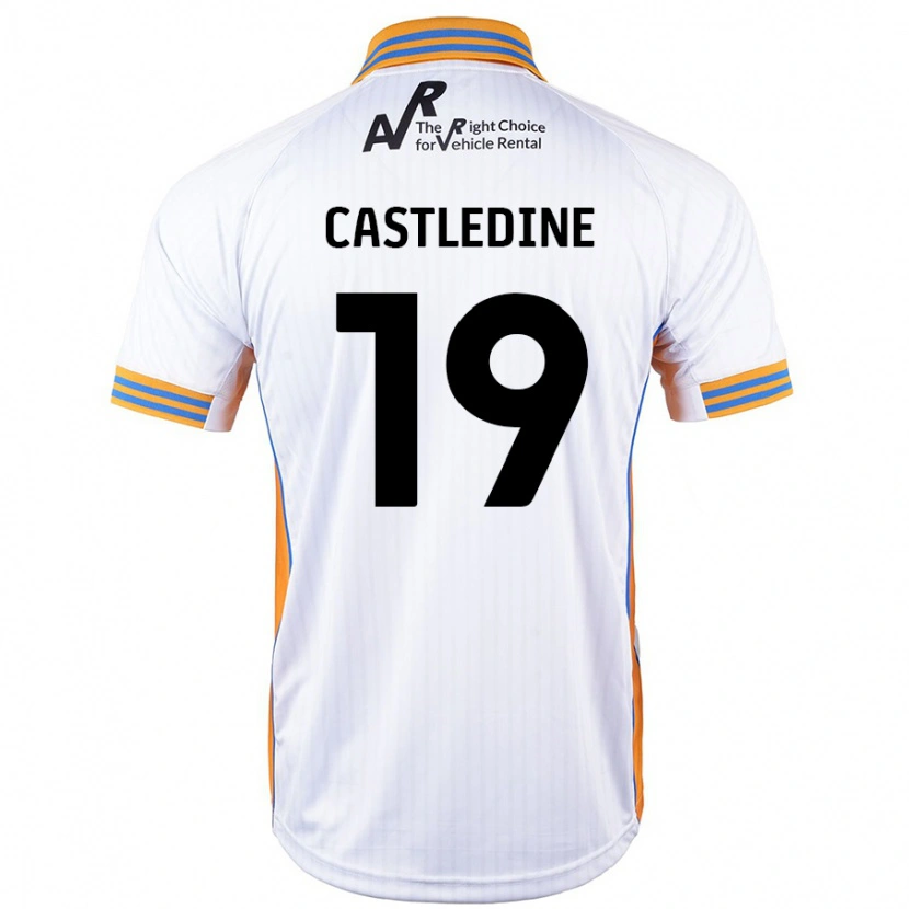 Danxen Niño Camiseta Leo Castledine #19 Blanco 2ª Equipación 2024/25 La Camisa