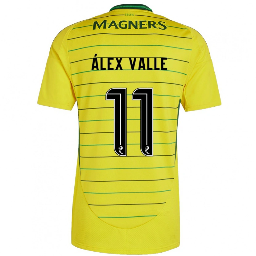 Danxen Niño Camiseta Álex Valle #11 Amarillo 2ª Equipación 2024/25 La Camisa