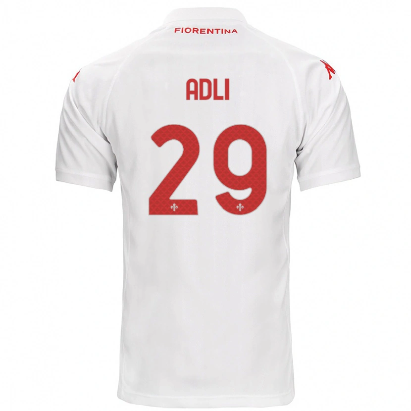 Danxen Niño Camiseta Yacine Adli #29 Blanco 2ª Equipación 2024/25 La Camisa