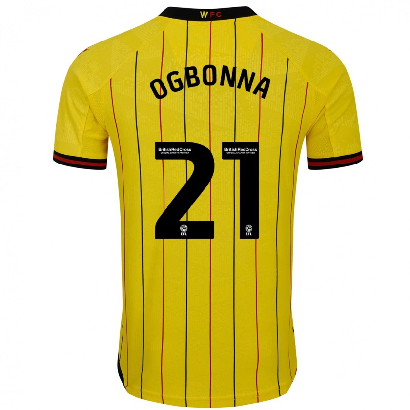 Danxen Niño Camiseta Angelo Ogbonna #21 Amarillo Negro 1ª Equipación 2024/25 La Camisa