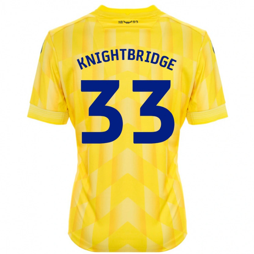 Danxen Niño Camiseta Jacob Knightbridge #33 Amarillo 1ª Equipación 2024/25 La Camisa