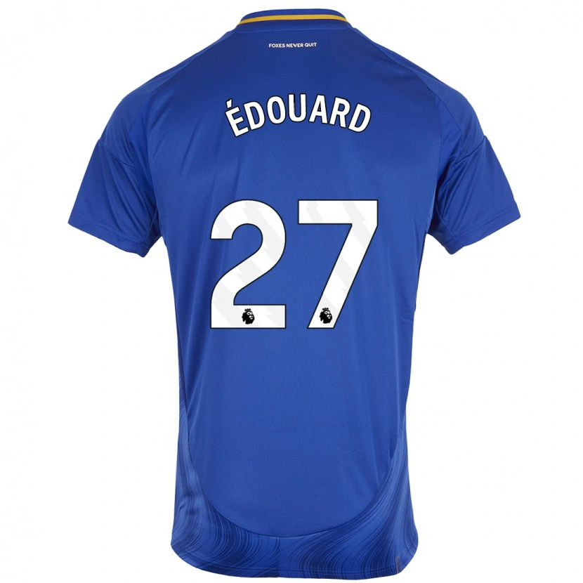 Danxen Niño Camiseta Odsonne Edouard #27 Azul Blanco 1ª Equipación 2024/25 La Camisa