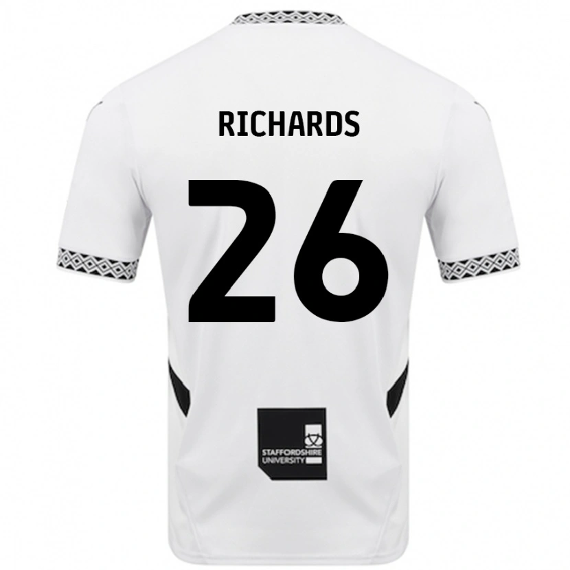 Danxen Niño Camiseta Rico Richards #26 Blanco 1ª Equipación 2024/25 La Camisa