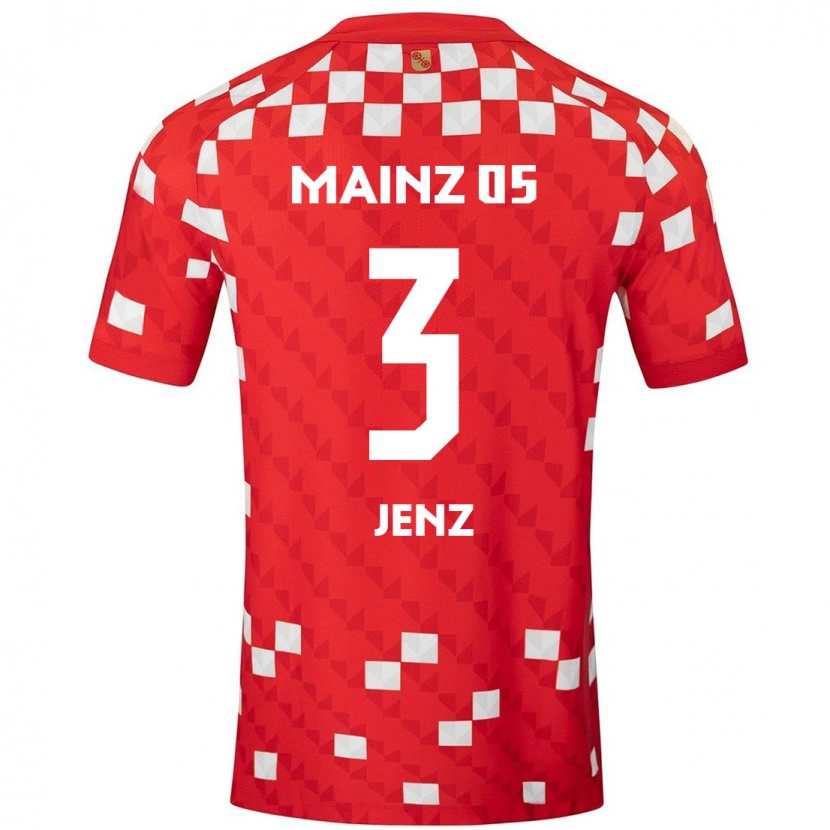 Danxen Niño Camiseta Moritz Jenz #3 Blanco Rojo 1ª Equipación 2024/25 La Camisa