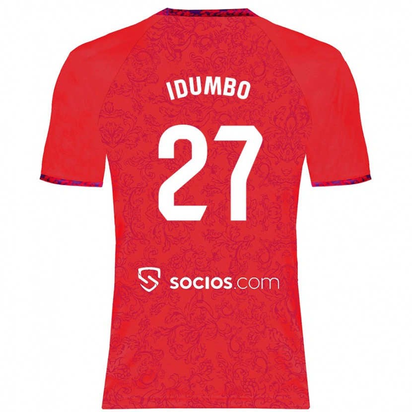 Danxen Niño Camiseta Stanis Idumbo Muzambo #27 Rojo 2ª Equipación 2024/25 La Camisa