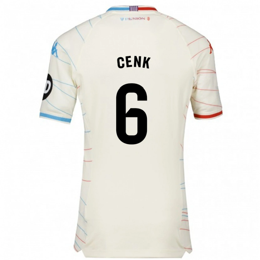 Danxen Niño Camiseta Cenk Özkacar #6 Blanco Rojo Azul 2ª Equipación 2024/25 La Camisa