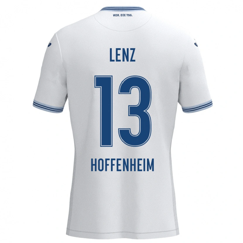 Danxen Niño Camiseta Christopher Lenz #13 Blanco Azul 2ª Equipación 2024/25 La Camisa