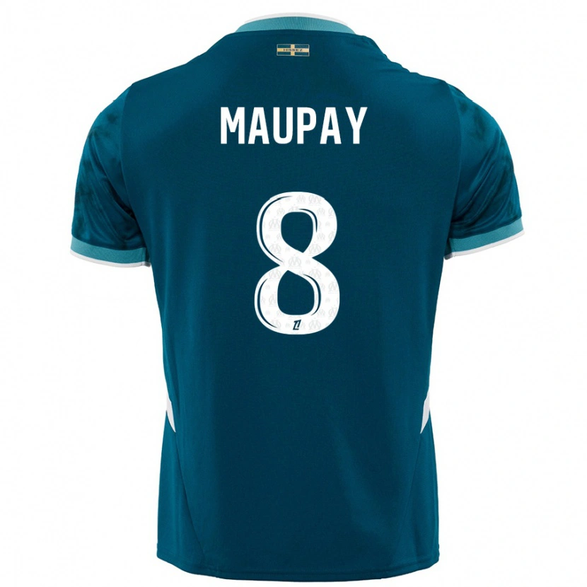 Danxen Niño Camiseta Neal Maupay #8 Azul Turquesa 2ª Equipación 2024/25 La Camisa