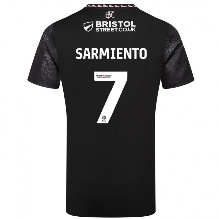 Danxen Niño Camiseta Jeremy Sarmiento #7 Negro 2ª Equipación 2024/25 La Camisa