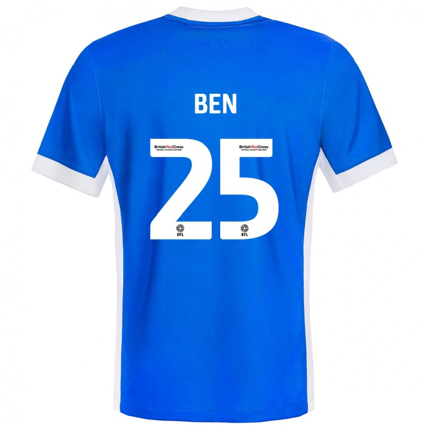 Danxen Niño Camiseta Ben Davies #25 Azul Blanco 1ª Equipación 2024/25 La Camisa