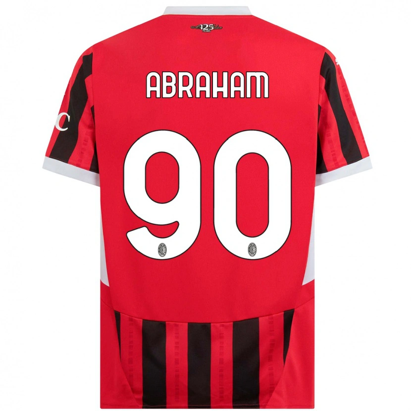 Danxen Niño Camiseta Tammy Abraham #90 Rojo Negro 1ª Equipación 2024/25 La Camisa