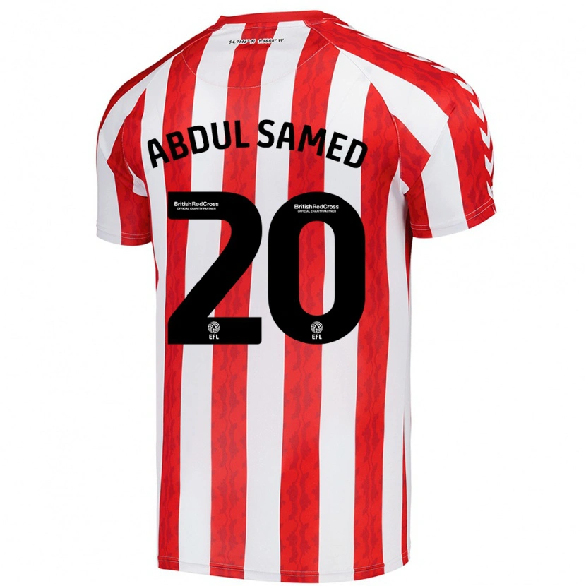 Danxen Niño Camiseta Salis Abdul Samed #20 Rojo Blanco 1ª Equipación 2024/25 La Camisa