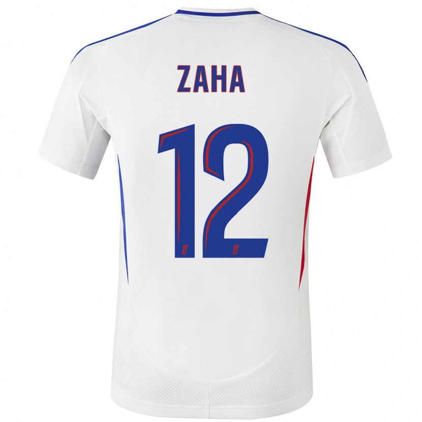 Danxen Niño Camiseta Wilfried Zaha #12 Blanco Azul 1ª Equipación 2024/25 La Camisa