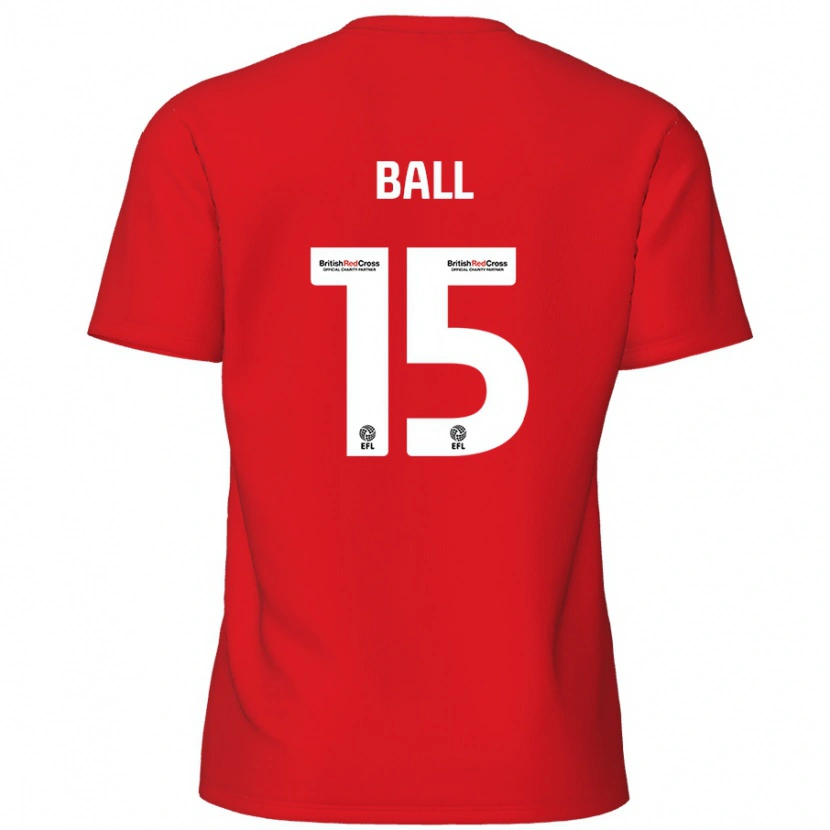 Danxen Niño Camiseta Dominic Ball #15 Rojo 1ª Equipación 2024/25 La Camisa