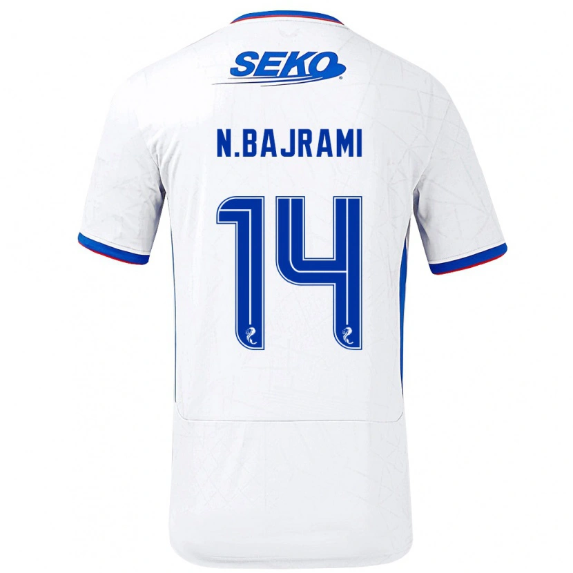 Danxen Niño Camiseta Nedim Bajrami #14 Blanco Azul 2ª Equipación 2024/25 La Camisa