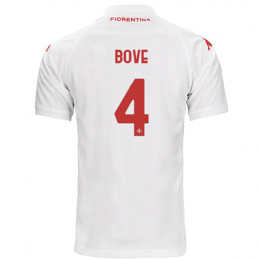 Danxen Niño Camiseta Edoardo Bove #4 Blanco 2ª Equipación 2024/25 La Camisa