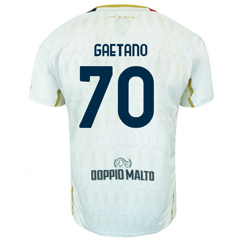 Danxen Niño Camiseta Gianluca Gaetano #70 Blanco 2ª Equipación 2024/25 La Camisa