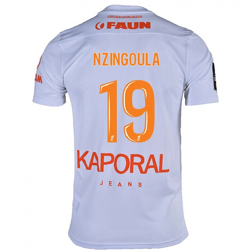 Danxen Niño Camiseta Rabby Nzingoula #19 Blanco 2ª Equipación 2024/25 La Camisa