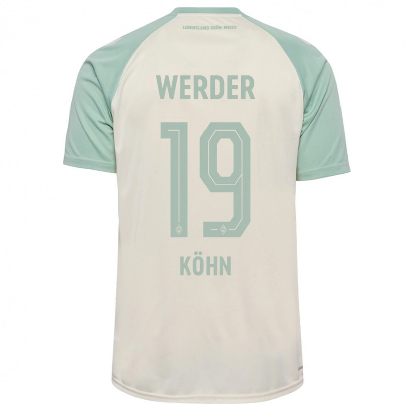 Danxen Niño Camiseta Derrick Köhn #19 Blanquecino Verde Claro 2ª Equipación 2024/25 La Camisa