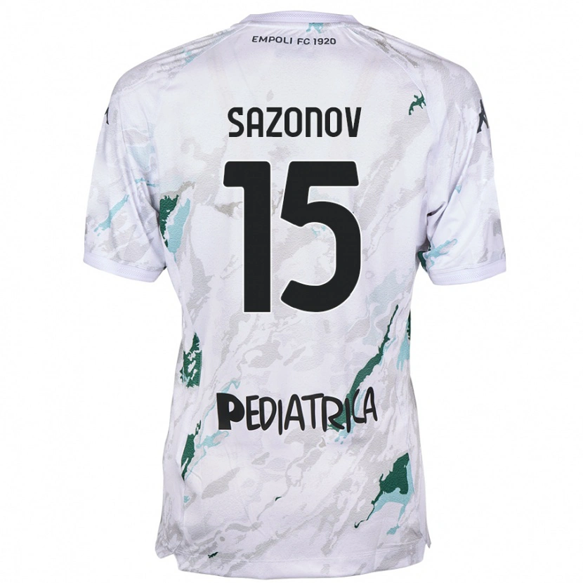 Danxen Niño Camiseta Saba Sazonov #15 Gris 2ª Equipación 2024/25 La Camisa