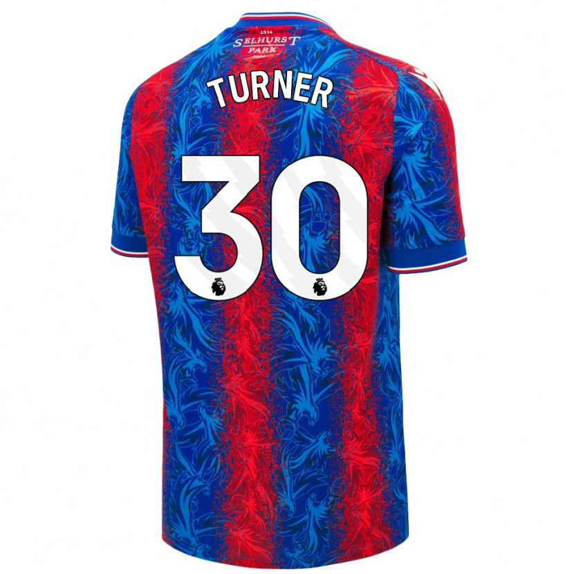 Danxen Niño Camiseta Matt Turner #30 Rayas Rojas Y Azules 1ª Equipación 2024/25 La Camisa