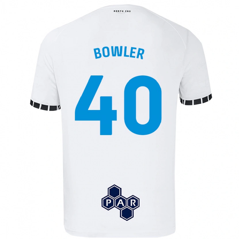 Danxen Niño Camiseta Josh Bowler #40 Blanco 1ª Equipación 2024/25 La Camisa