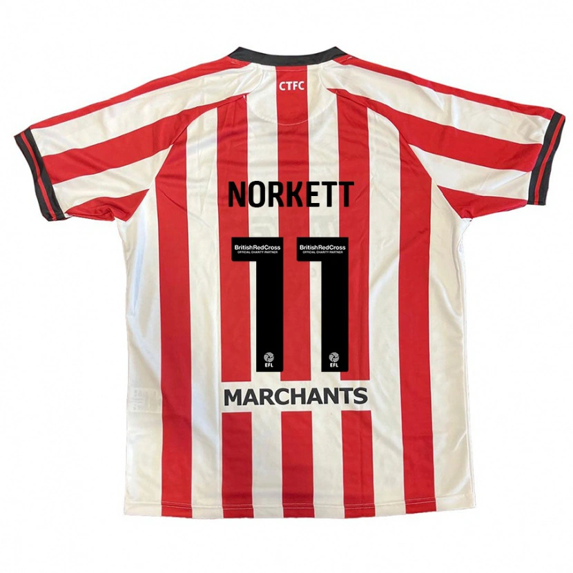 Danxen Niño Camiseta Manni Norkett #11 Rojo Blanco 1ª Equipación 2024/25 La Camisa