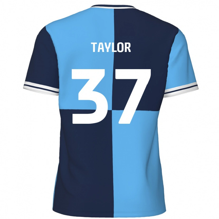 Danxen Niño Camiseta Caleb Taylor #37 Azul Cielo Azul Oscuro 1ª Equipación 2024/25 La Camisa