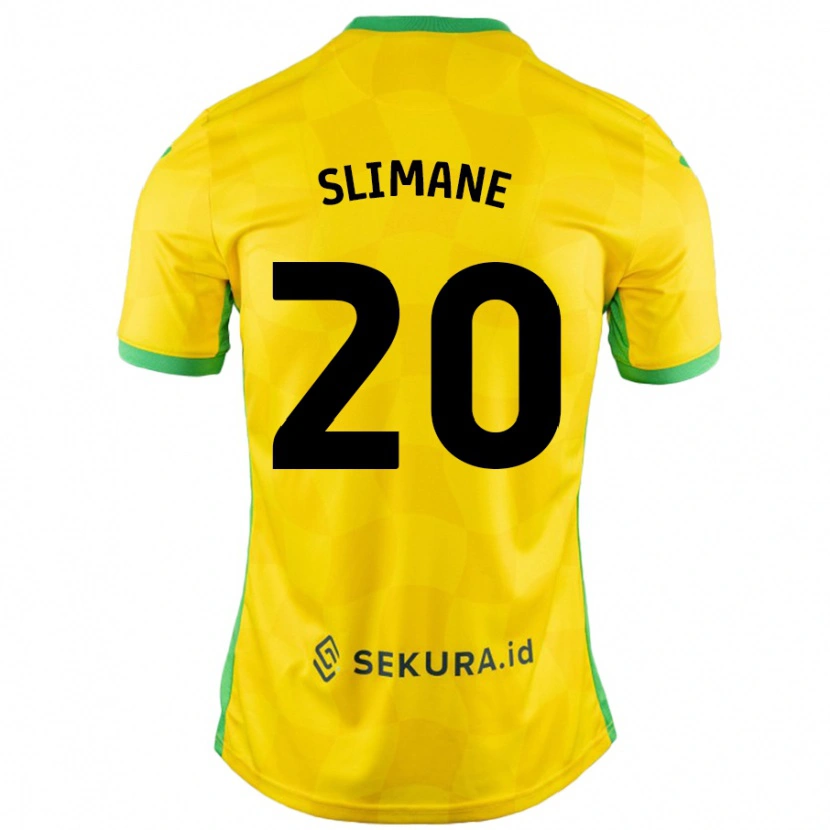 Danxen Niño Camiseta Anis Slimane #20 Amarillo Verde 1ª Equipación 2024/25 La Camisa