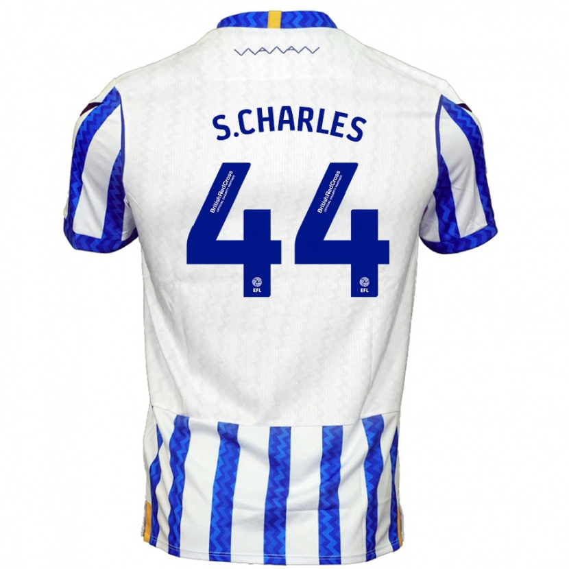 Danxen Niño Camiseta Shea Charles #44 Azul Blanco 1ª Equipación 2024/25 La Camisa