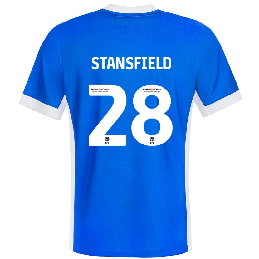 Danxen Niño Camiseta Jay Stansfield #28 Azul Blanco 1ª Equipación 2024/25 La Camisa