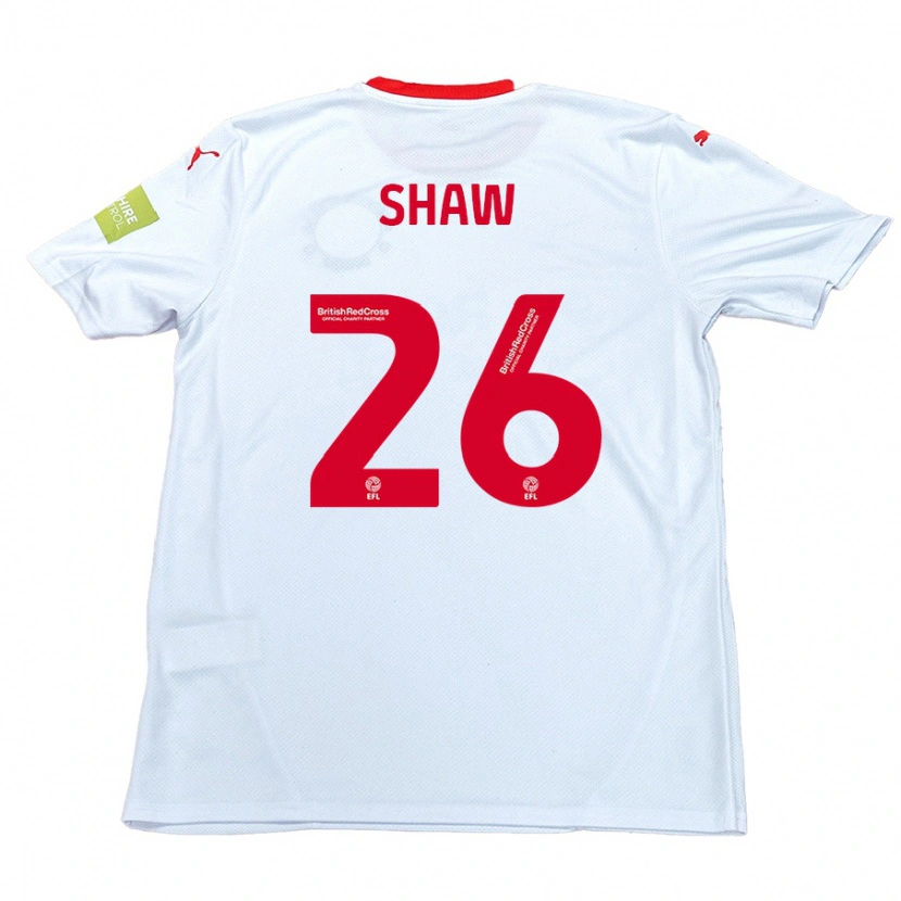 Danxen Niño Camiseta Liam Shaw #26 Blanco 2ª Equipación 2024/25 La Camisa