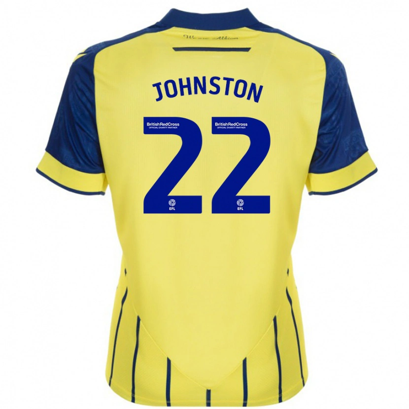 Danxen Niño Camiseta Mikey Johnston #22 Amarillo Azul 2ª Equipación 2024/25 La Camisa