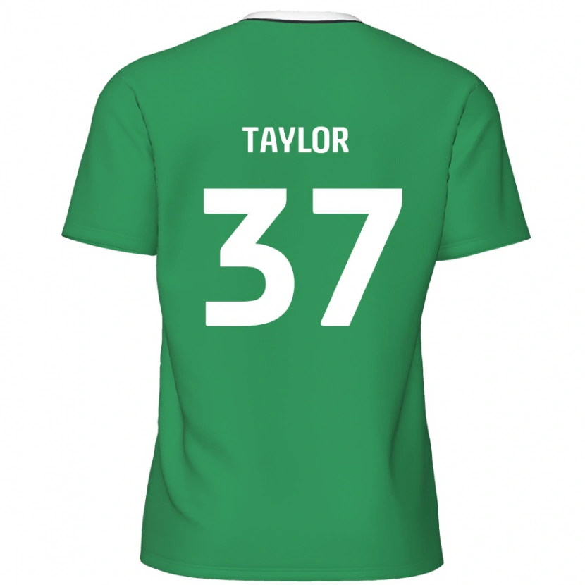 Danxen Niño Camiseta Caleb Taylor #37 Verde Rayas Blancas 2ª Equipación 2024/25 La Camisa