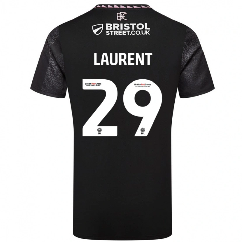 Danxen Niño Camiseta Josh Laurent #29 Negro 2ª Equipación 2024/25 La Camisa