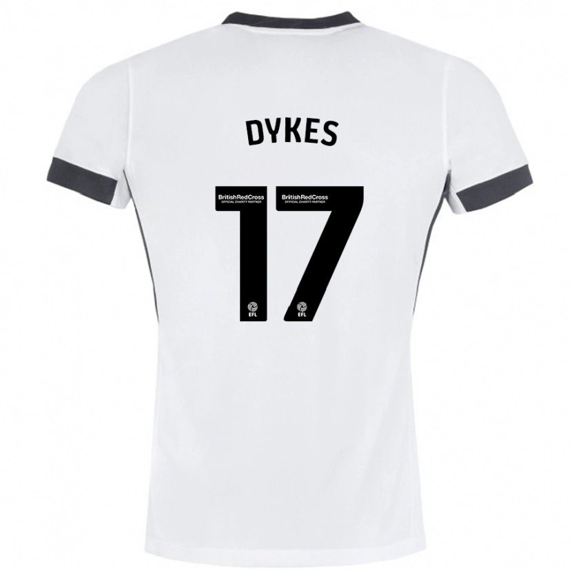 Danxen Niño Camiseta Lyndon Dykes #17 Blanco Negro 2ª Equipación 2024/25 La Camisa