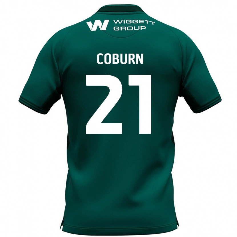 Danxen Niño Camiseta Josh Coburn #21 Verde 2ª Equipación 2024/25 La Camisa