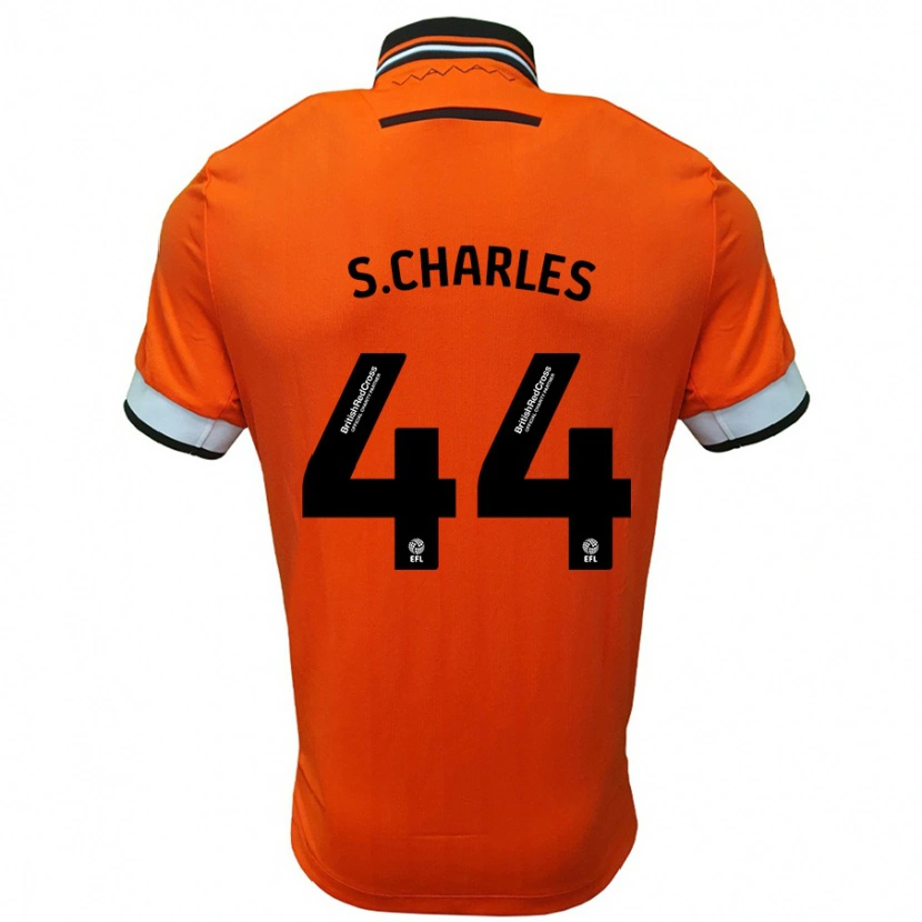 Danxen Niño Camiseta Shea Charles #44 Naranja Blanco 2ª Equipación 2024/25 La Camisa