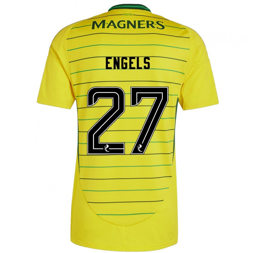 Danxen Niño Camiseta Arne Engels #27 Amarillo 2ª Equipación 2024/25 La Camisa