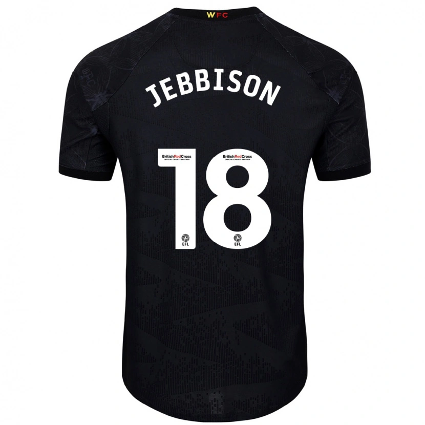 Danxen Niño Camiseta Daniel Jebbison #18 Negro Blanco 2ª Equipación 2024/25 La Camisa