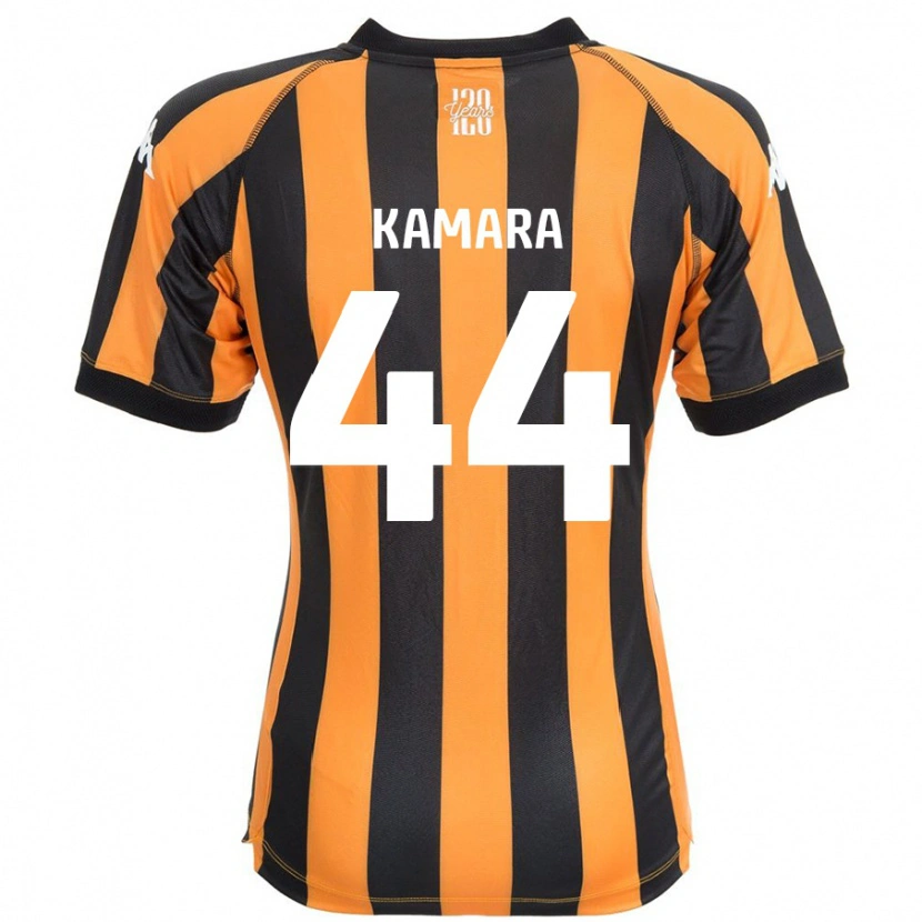 Danxen Niño Camiseta Abu Kamara #44 Negro Ámbar 1ª Equipación 2024/25 La Camisa