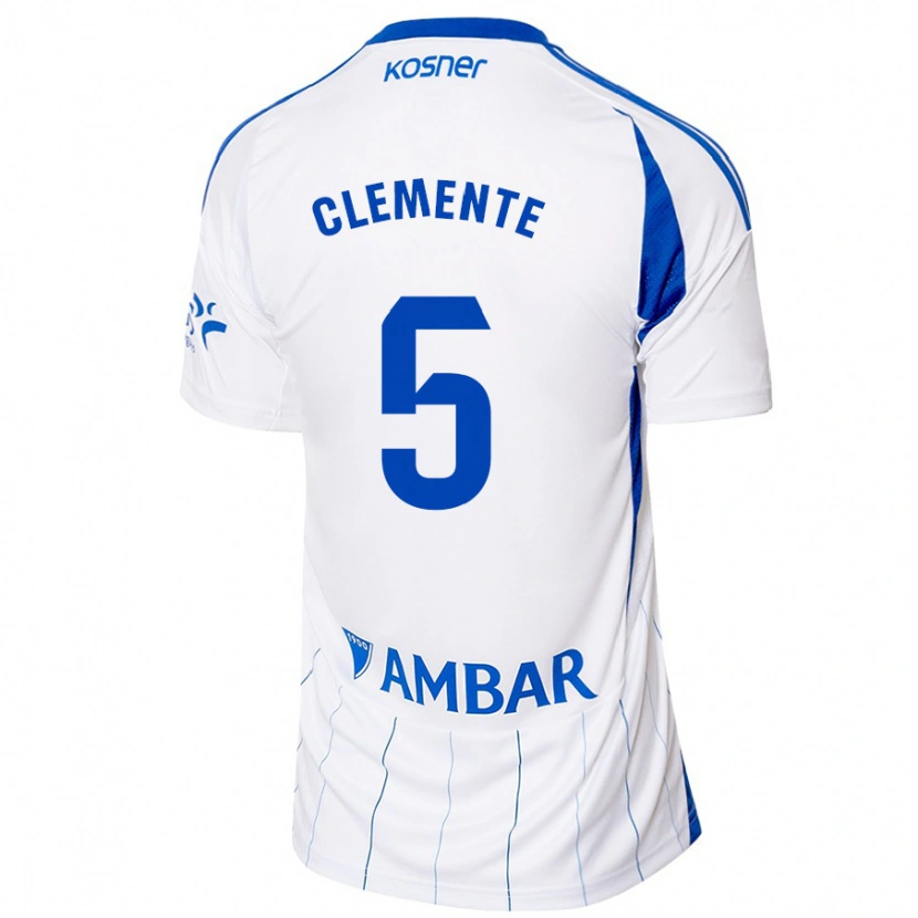 Danxen Niño Camiseta Enrique Clemente #5 Rojo Blanco 1ª Equipación 2024/25 La Camisa