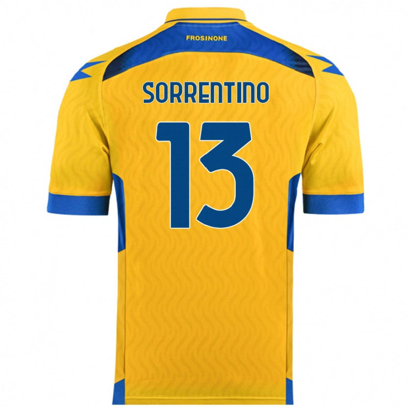 Danxen Niño Camiseta Alessandro Sorrentino #13 Amarillo 1ª Equipación 2024/25 La Camisa