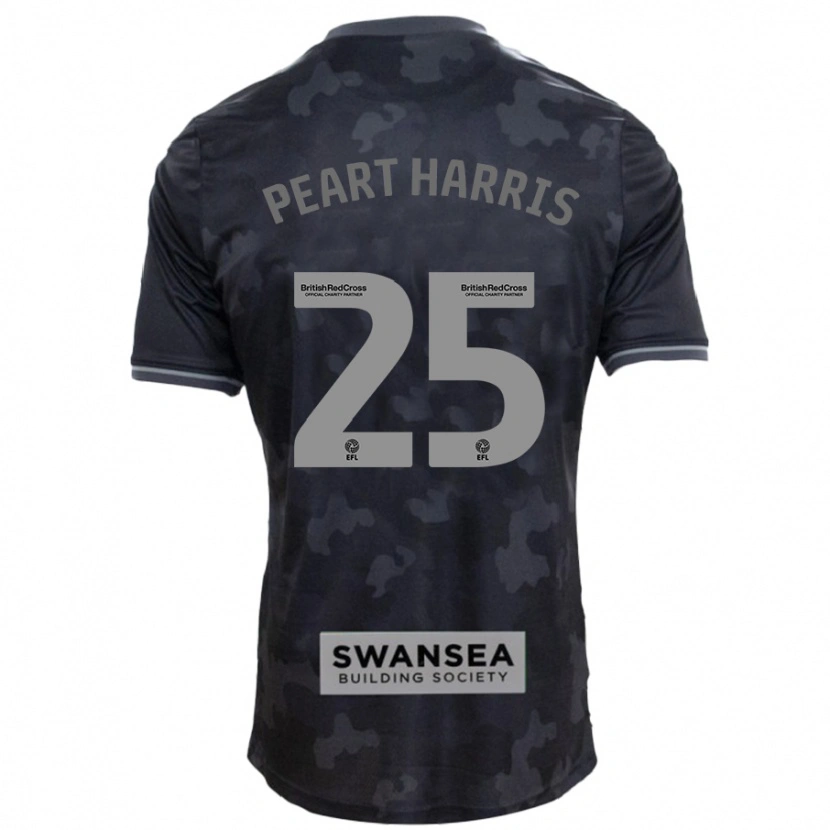 Danxen Niño Camiseta Myles Peart-Harris #25 Negro 2ª Equipación 2024/25 La Camisa