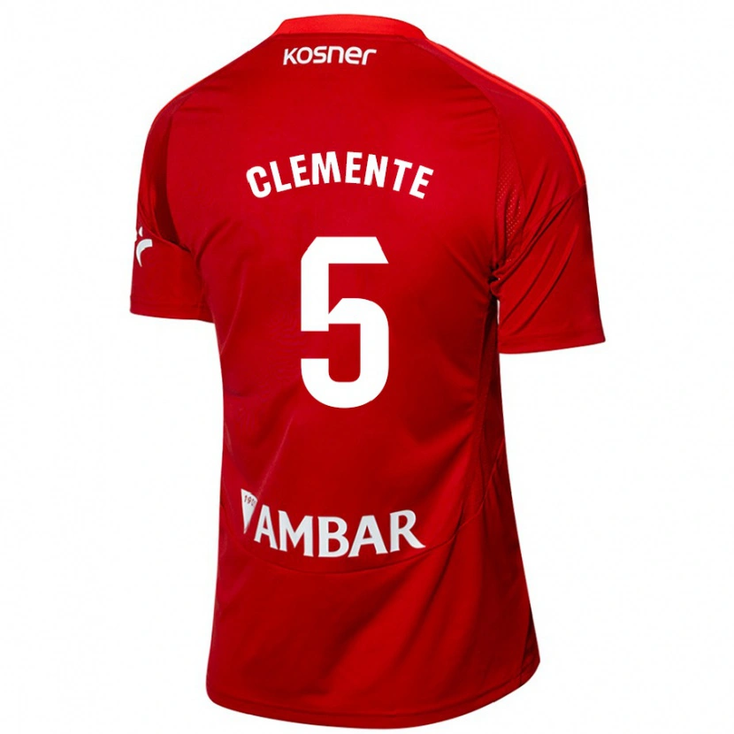 Danxen Niño Camiseta Enrique Clemente #5 Blanco Azul 2ª Equipación 2024/25 La Camisa