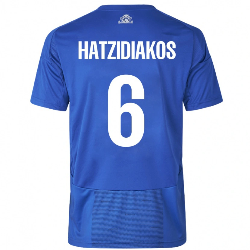 Danxen Niño Camiseta Pantelis Hatzidiakos #6 Blanco Azul 2ª Equipación 2024/25 La Camisa