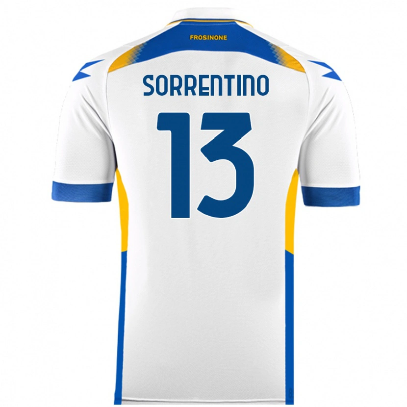 Danxen Niño Camiseta Alessandro Sorrentino #13 Blanco 2ª Equipación 2024/25 La Camisa