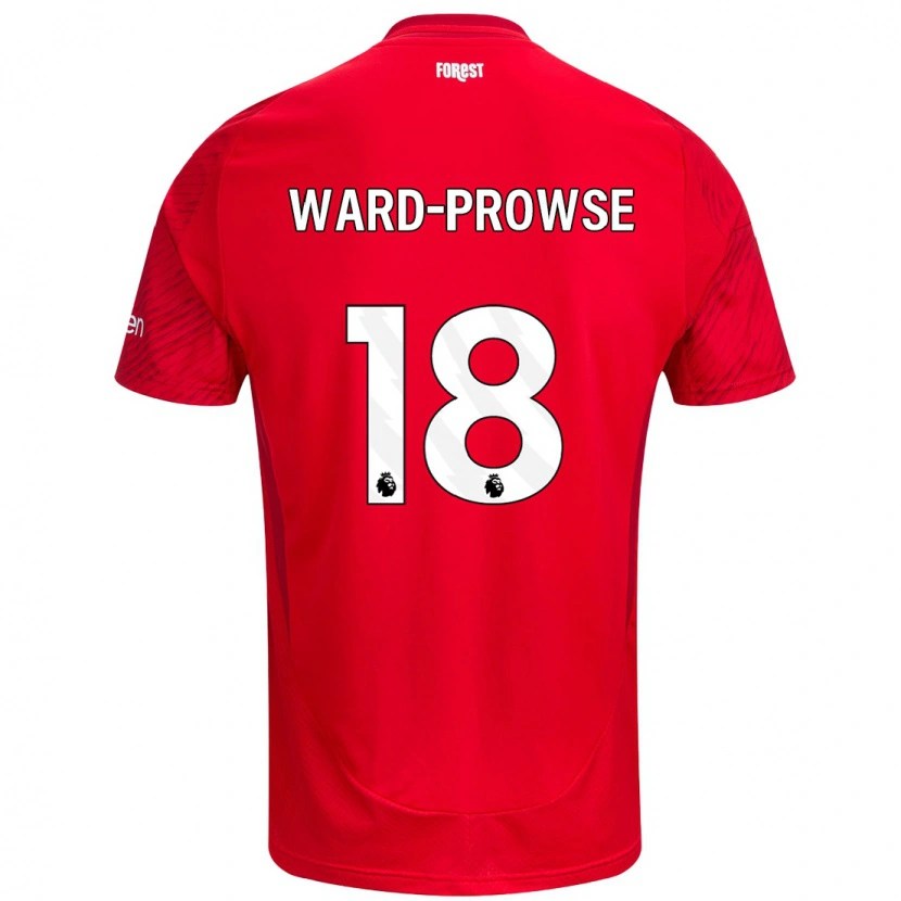 Danxen Hombre Camiseta James Ward-Prowse #18 Rojo Blanco 1ª Equipación 2024/25 La Camisa